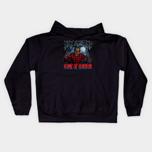 New England Werewolf Logo Design Kids Hoodie